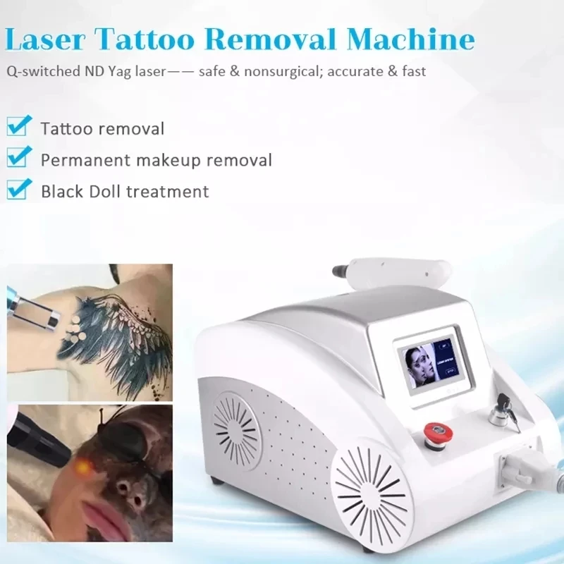Nowa przenośna maszyna do usuw – Q Switch Nd Yag Laser Tattoo Removal recenzja i cena